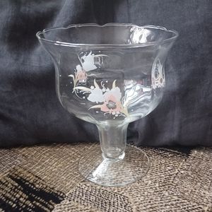 4/$40 Floral Candy Bowl/Dish - Glass